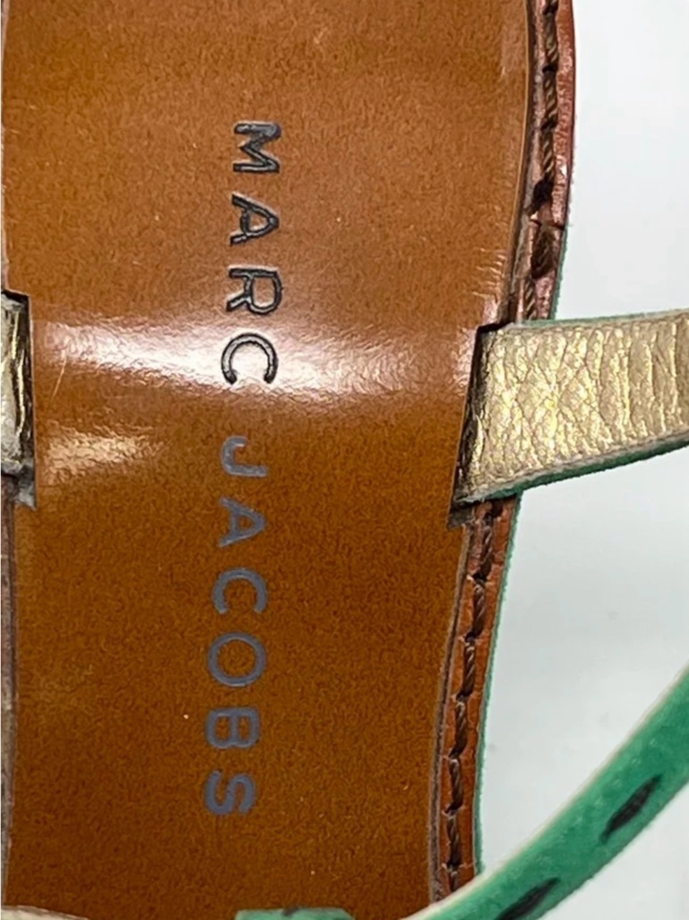 Marc Jacobs Emerald Green Suede Platform Sandals with Jewel Detail - Picture 5 of 13